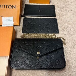 Louis Vuitton Felicie Pochette monogram black